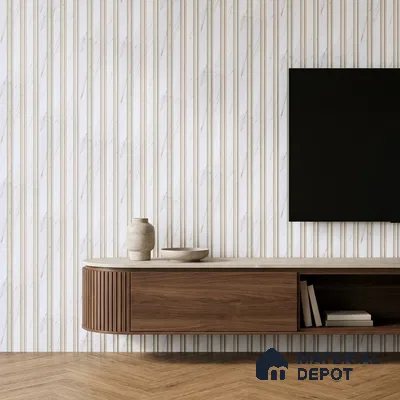Dove Grey Marble Look PN 07122 9.5 ft x 6 inch Charcoal Panel - 6 mm | Suitable for Feature Wall, TV Unit & Living Room | Width is Subjected to 5% Variation