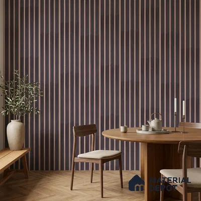Wooden Look PN 07123 9.5 ft x 6 inch Charcoal Panel - 6 mm | Suitable for Feature Wall, TV Unit & Living Room | Width is Subjected to 5% Variation