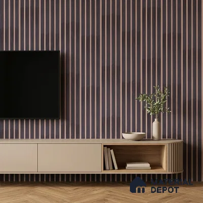 Wooden Look PN 07123 9.5 ft x 6 inch Charcoal Panel - 6 mm | Suitable for Feature Wall, TV Unit & Living Room | Width is Subjected to 5% Variation