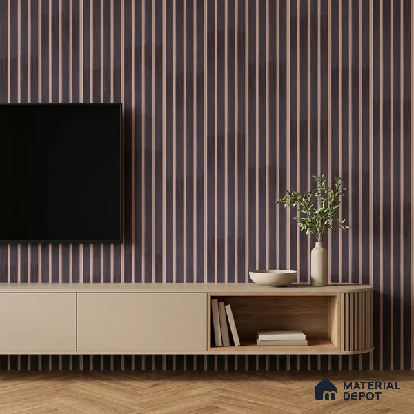 Wooden Look PN 07123 9.5 ft x 6 inch Charcoal Panel - 6 mm | Suitable for Feature Wall, TV Unit & Living Room | Width is Subjected to 5% Variation
