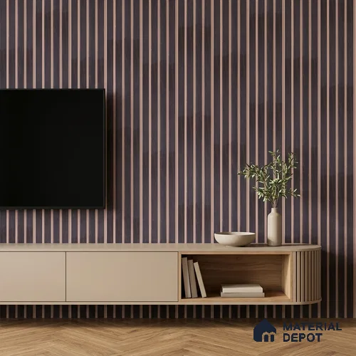 Wooden Look PN 07123 9.5 ft x 6 inch Charcoal Panel - 6 mm | Suitable for Feature Wall, TV Unit & Living Room | Width is Subjected to 5% Variation