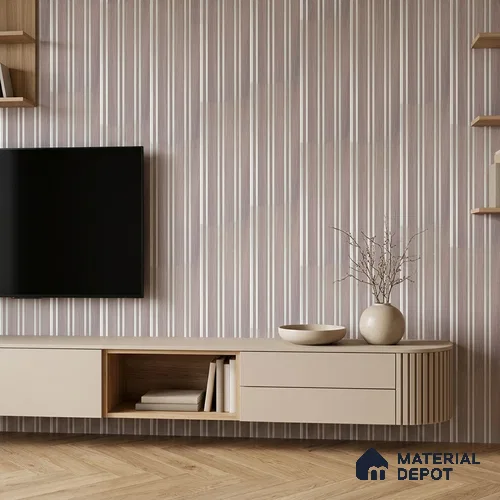 Mist Grey Stone Look PN 07124 9.5 ft x 6 inch Charcoal Panel - 6 mm | Suitable for Feature Wall, TV Unit & Living Room | Width is Subjected to 5% Variation