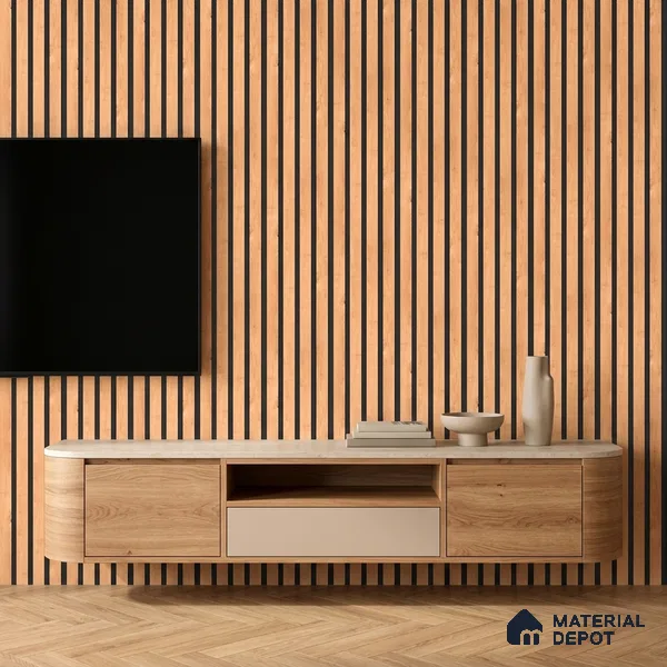 Wooden Look PN 07127 9.5 ft x 6 inch Charcoal Panel - 6 mm | Suitable for Feature Wall, TV Unit & Living Room | Width is Subjected to 5% Variation