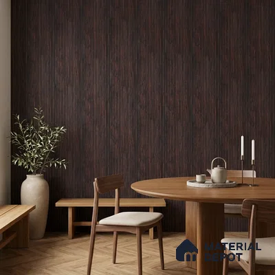 Wooden Look PN 07132 9.5 ft x 6 inch Charcoal Panel - 6 mm | Suitable for Feature Wall, TV Unit & Living Room | Width is Subjected to 5% Variation