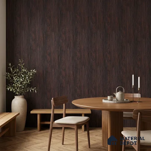 Wooden Look PN 07132 9.5 ft x 6 inch Charcoal Panel - 6 mm | Suitable for Feature Wall, TV Unit & Living Room | Width is Subjected to 5% Variation