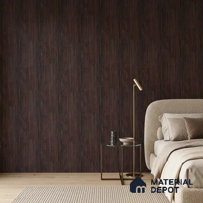Wooden Look PN 07132 9.5 ft x 6 inch Charcoal Panel - 6 mm | Suitable for Feature Wall, TV Unit & Living Room | Width is Subjected to 5% Variation