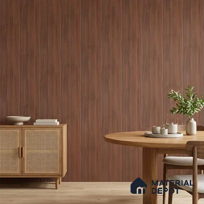 Wooden Look PN 07133 9.5 ft x 6 inch Charcoal Panel - 6 mm | Suitable for Feature Wall, TV Unit & Living Room | Width is Subjected to 5% Variation
