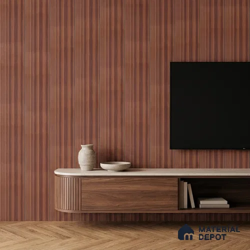 Wooden Look PN 07134 9.5 ft x 6 inch Charcoal Panel - 6 mm | Suitable for Feature Wall, TV Unit & Living Room | Width is Subjected to 5% Variation
