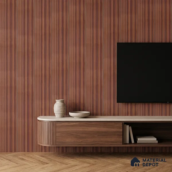 Wooden Look PN 07134 9.5 ft x 6 inch Charcoal Panel - 6 mm | Suitable for Feature Wall, TV Unit & Living Room | Width is Subjected to 5% Variation