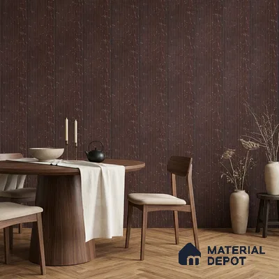 Wooden Look PN 07135 9.5 ft x 6 inch Charcoal Panel - 6 mm | Suitable for Feature Wall, TV Unit & Living Room | Width is Subjected to 5% Variation