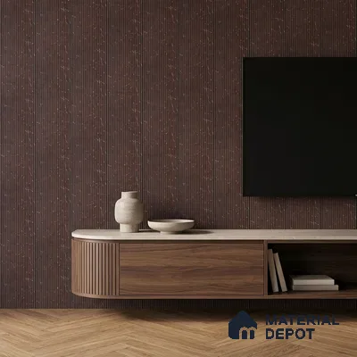 Wooden Look PN 07135 9.5 ft x 6 inch Charcoal Panel - 6 mm | Suitable for Feature Wall, TV Unit & Living Room | Width is Subjected to 5% Variation