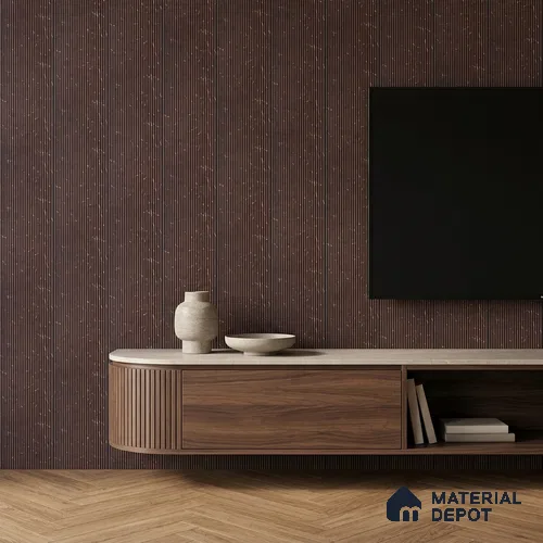 Wooden Look PN 07135 9.5 ft x 6 inch Charcoal Panel - 6 mm | Suitable for Feature Wall, TV Unit & Living Room | Width is Subjected to 5% Variation