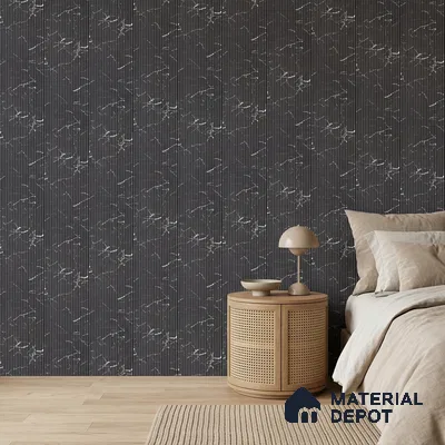 Dark Grey Marble Look PN 07136 9.5 ft x 6 inch Charcoal Panel - 6 mm | Suitable for Feature Wall, TV Unit & Living Room | Width is Subjected to 5% Variation