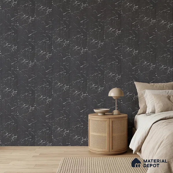Dark Grey Marble Look PN 07136 9.5 ft x 6 inch Charcoal Panel - 6 mm | Suitable for Feature Wall, TV Unit & Living Room | Width is Subjected to 5% Variation