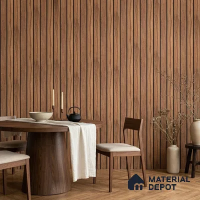 Wooden Look PN 07137 9.5 ft x 6 inch Charcoal Panel - 6 mm | Suitable for Feature Wall, TV Unit & Living Room | Width is Subjected to 5% Variation