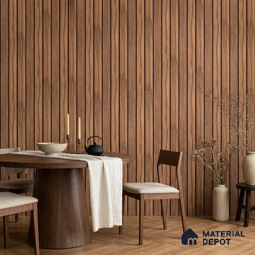Wooden Look PN 07137 9.5 ft x 6 inch Charcoal Panel - 6 mm | Suitable for Feature Wall, TV Unit & Living Room | Width is Subjected to 5% Variation