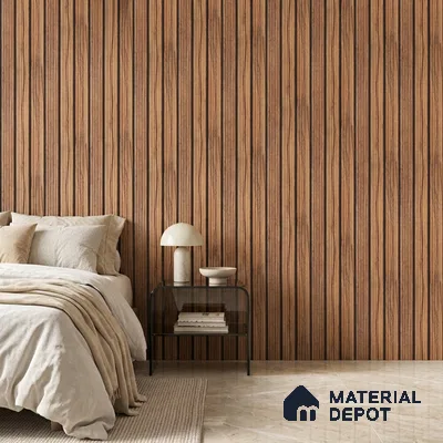 Wooden Look PN 07137 9.5 ft x 6 inch Charcoal Panel - 6 mm | Suitable for Feature Wall, TV Unit & Living Room | Width is Subjected to 5% Variation