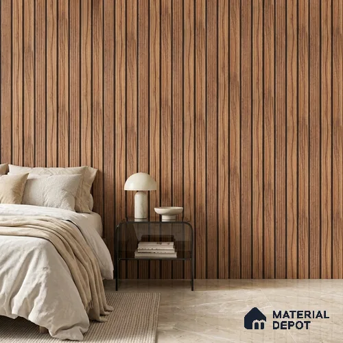 Wooden Look PN 07137 9.5 ft x 6 inch Charcoal Panel - 6 mm | Suitable for Feature Wall, TV Unit & Living Room | Width is Subjected to 5% Variation