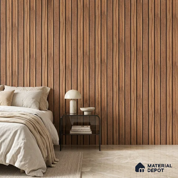 Wooden Look PN 07137 9.5 ft x 6 inch Charcoal Panel - 6 mm | Suitable for Feature Wall, TV Unit & Living Room | Width is Subjected to 5% Variation