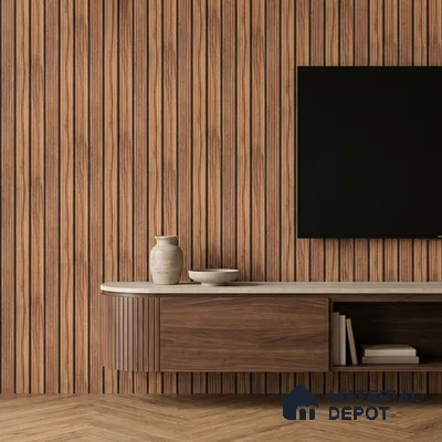 Wooden Look PN 07137 9.5 ft x 6 inch Charcoal Panel - 6 mm | Suitable for Feature Wall, TV Unit & Living Room | Width is Subjected to 5% Variation