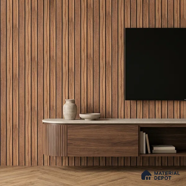 Wooden Look PN 07137 9.5 ft x 6 inch Charcoal Panel - 6 mm | Suitable for Feature Wall, TV Unit & Living Room | Width is Subjected to 5% Variation