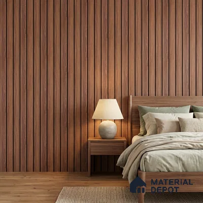 Wooden Look PN 07138 9.5 ft x 6 inch Charcoal Panel - 6 mm | Suitable for Feature Wall, TV Unit & Living Room | Width is Subjected to 5% Variation