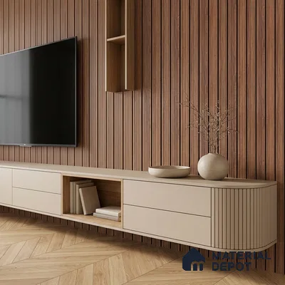 Wooden Look PN 07138 9.5 ft x 6 inch Charcoal Panel - 6 mm | Suitable for Feature Wall, TV Unit & Living Room | Width is Subjected to 5% Variation