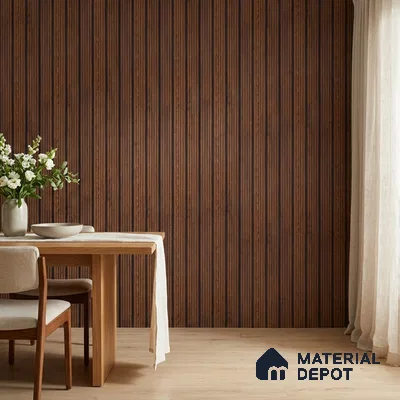 Wooden Look PN 07139 9.5 ft x 6 inch Charcoal Panel - 6 mm | Suitable for Feature Wall, TV Unit & Living Room | Width is Subjected to 5% Variation