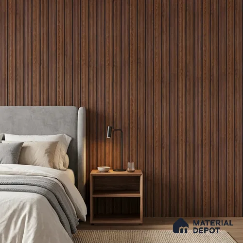 Wooden Look PN 07139 9.5 ft x 6 inch Charcoal Panel - 6 mm | Suitable for Feature Wall, TV Unit & Living Room | Width is Subjected to 5% Variation