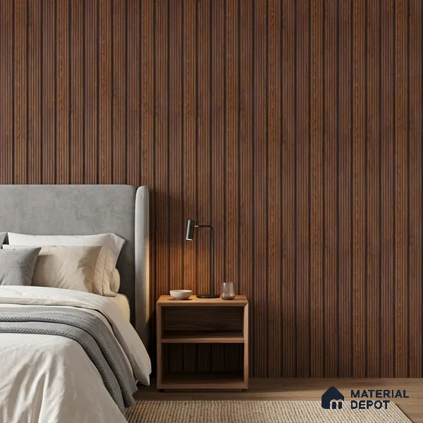 Wooden Look PN 07139 9.5 ft x 6 inch Charcoal Panel - 6 mm | Suitable for Feature Wall, TV Unit & Living Room | Width is Subjected to 5% Variation
