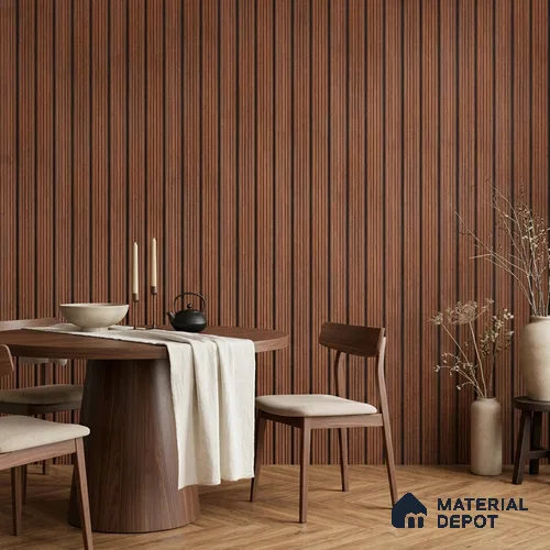 Wooden Look PN 07140 9.5 ft x 6 inch Charcoal Panel - 6 mm | Suitable for Feature Wall, TV Unit & Living Room | Width is Subjected to 5% Variation