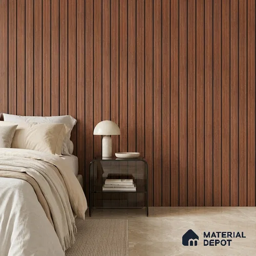 Wooden Look PN 07140 9.5 ft x 6 inch Charcoal Panel - 6 mm | Suitable for Feature Wall, TV Unit & Living Room | Width is Subjected to 5% Variation