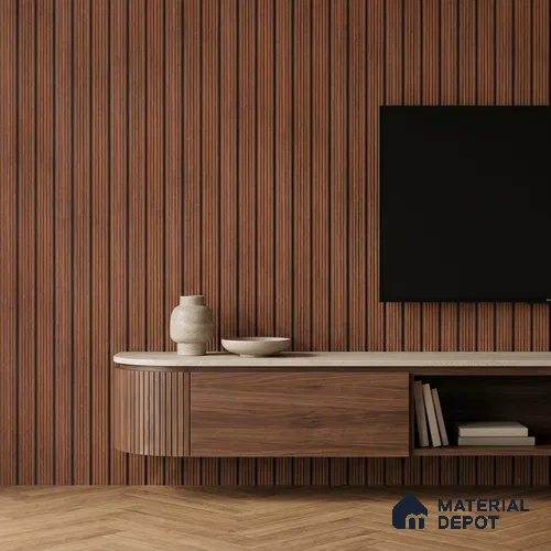 Wooden Look PN 07140 9.5 ft x 6 inch Charcoal Panel - 6 mm | Suitable for Feature Wall, TV Unit & Living Room | Width is Subjected to 5% Variation