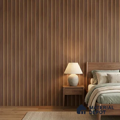 Wooden Look PN 07141 9.5 ft x 6 inch Charcoal Panel - 6 mm | Suitable for Feature Wall, TV Unit & Living Room | Width is Subjected to 5% Variation