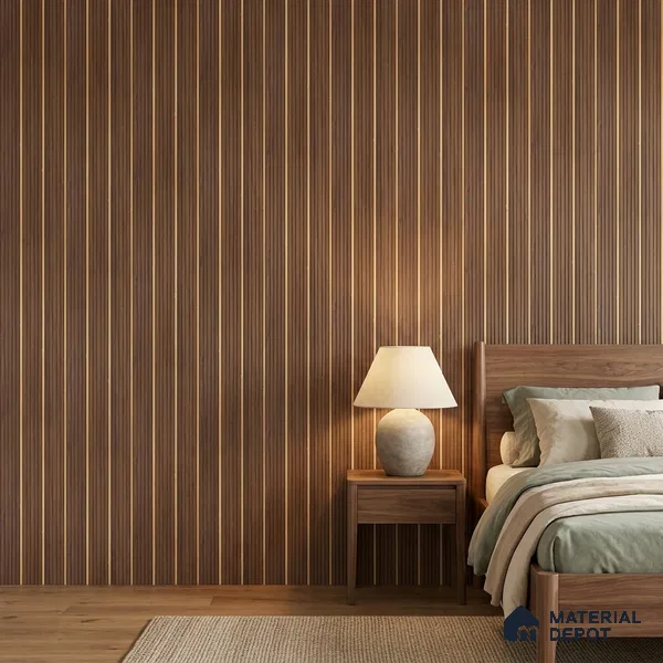 Wooden Look PN 07141 9.5 ft x 6 inch Charcoal Panel - 6 mm | Suitable for Feature Wall, TV Unit & Living Room | Width is Subjected to 5% Variation