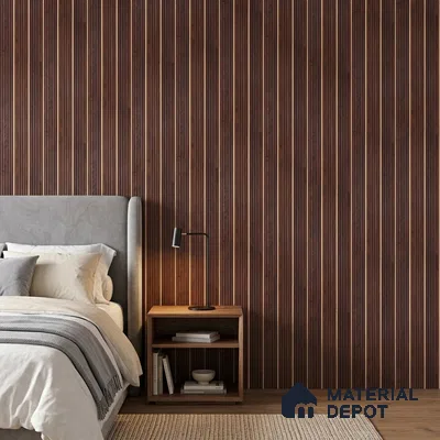 Wooden Look PN 07144 9.5 ft x 6 inch Charcoal Panel - 6 mm | Suitable for Feature Wall, TV Unit & Living Room | Width is Subjected to 5% Variation