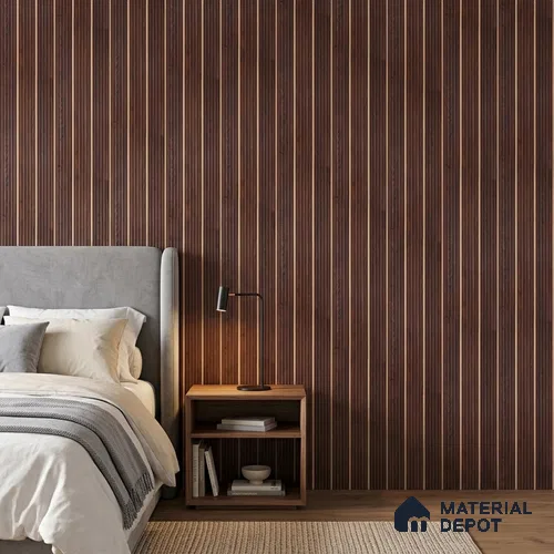 Wooden Look PN 07144 9.5 ft x 6 inch Charcoal Panel - 6 mm | Suitable for Feature Wall, TV Unit & Living Room | Width is Subjected to 5% Variation