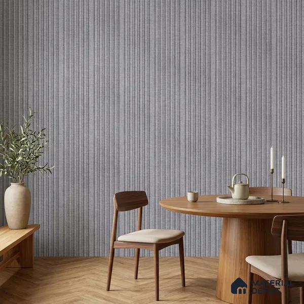Cloud Grey Fabric Look PN 07153 9.5 ft x 4.7 inch Charcoal Panel - 11 mm | Suitable for Feature Wall, TV Unit & Living Room | Width is Subjected to 5% Variation