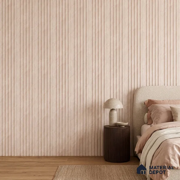 Taupe Beige Fabric Look PN 07154 9.5 ft x 4.7 inch Charcoal Panel - 11 mm | Suitable for Feature Wall, TV Unit & Living Room | Width is Subjected to 5% Variation
