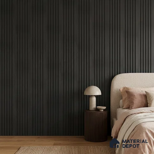 Graphite Black Plain Colour Look PN 07158 9.5 ft x 4.7 inch Charcoal Panel - 11 mm | Suitable for Feature Wall, TV Unit & Living Room | Width is Subjected to 5% Variation