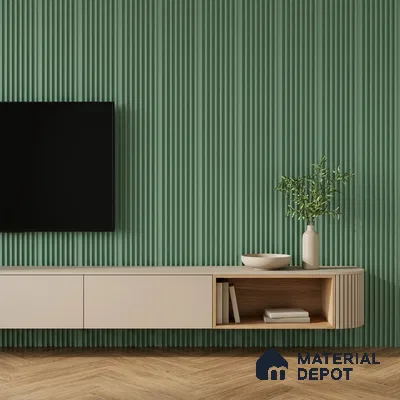 Smoke Grey Plain Colour Look PN 07159 9.5 ft x 4.7 inch Charcoal Panel - 11 mm | Suitable for Feature Wall, TV Unit & Living Room | Width is Subjected to 5% Variation