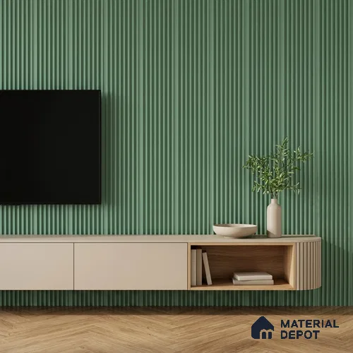 Smoke Grey Plain Colour Look PN 07159 9.5 ft x 4.7 inch Charcoal Panel - 11 mm | Suitable for Feature Wall, TV Unit & Living Room | Width is Subjected to 5% Variation