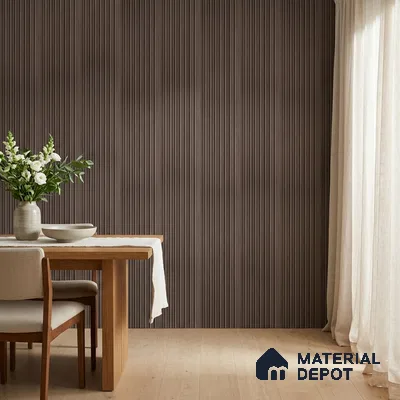 Cappucino Brown Plain Colour Look PN 07161 9.5 ft x 4.7 inch Charcoal Panel - 11 mm | Suitable for Feature Wall, TV Unit & Living Room | Width is Subjected to 5% Variation