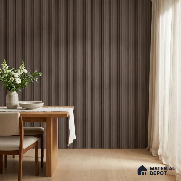 Cappucino Brown Plain Colour Look PN 07161 9.5 ft x 4.7 inch Charcoal Panel - 11 mm | Suitable for Feature Wall, TV Unit & Living Room | Width is Subjected to 5% Variation