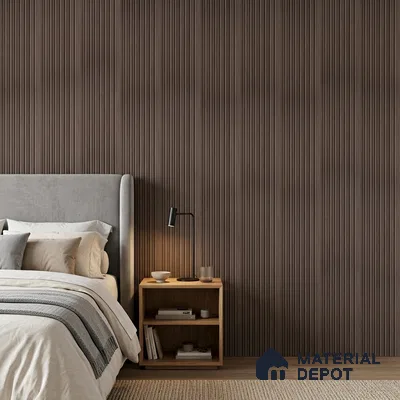Cappucino Brown Plain Colour Look PN 07161 9.5 ft x 4.7 inch Charcoal Panel - 11 mm | Suitable for Feature Wall, TV Unit & Living Room | Width is Subjected to 5% Variation