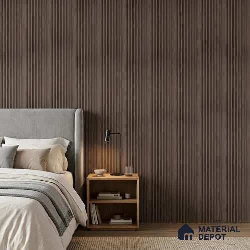 Cappucino Brown Plain Colour Look PN 07161 9.5 ft x 4.7 inch Charcoal Panel - 11 mm | Suitable for Feature Wall, TV Unit & Living Room | Width is Subjected to 5% Variation
