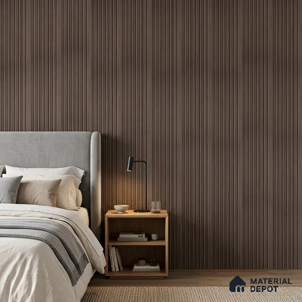 Cappucino Brown Plain Colour Look PN 07161 9.5 ft x 4.7 inch Charcoal Panel - 11 mm | Suitable for Feature Wall, TV Unit & Living Room | Width is Subjected to 5% Variation