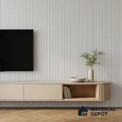 Dove Grey Plain Colour Look PN 07162 9.5 ft x 4.7 inch Charcoal Panel - 11 mm | Suitable for Feature Wall, TV Unit & Living Room | Width is Subjected to 5% Variation
