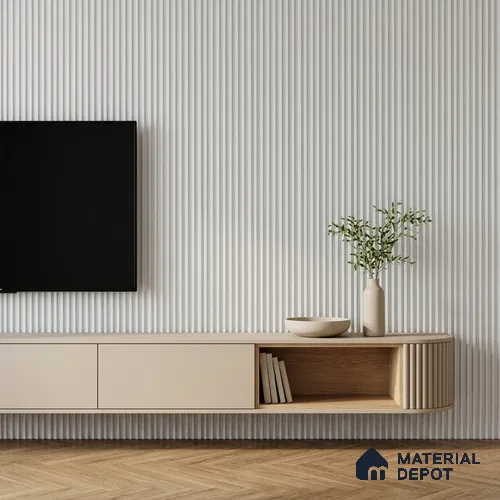 Dove Grey Plain Colour Look PN 07162 9.5 ft x 4.7 inch Charcoal Panel - 11 mm | Suitable for Feature Wall, TV Unit & Living Room | Width is Subjected to 5% Variation
