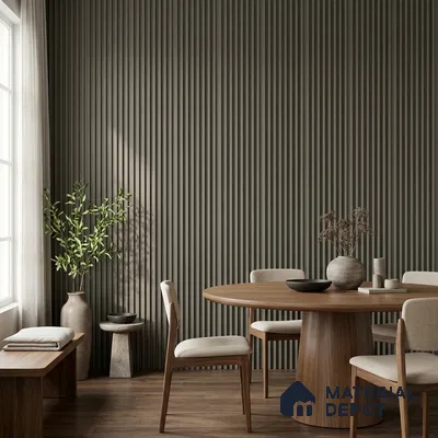 Cappucino Brown Plain Colour Look PN 07163 9.5 ft x 4.7 inch Charcoal Panel - 11 mm | Suitable for Feature Wall, TV Unit & Living Room | Width is Subjected to 5% Variation